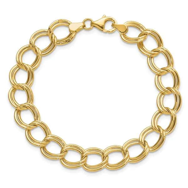 Leslie's 14K Polished Fancy Link Bracelet Image 4 Graham Jewelers Wayzata, MN