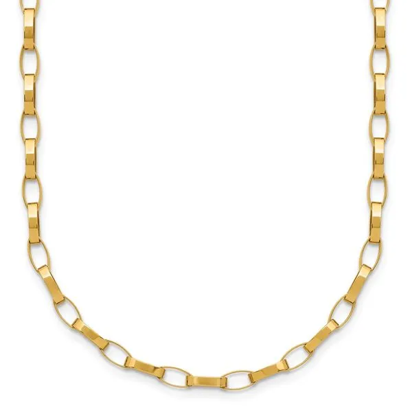 Leslie's 14K Polished Fancy Link with .5in ext. Necklace Jerald Jewelers Latrobe, PA