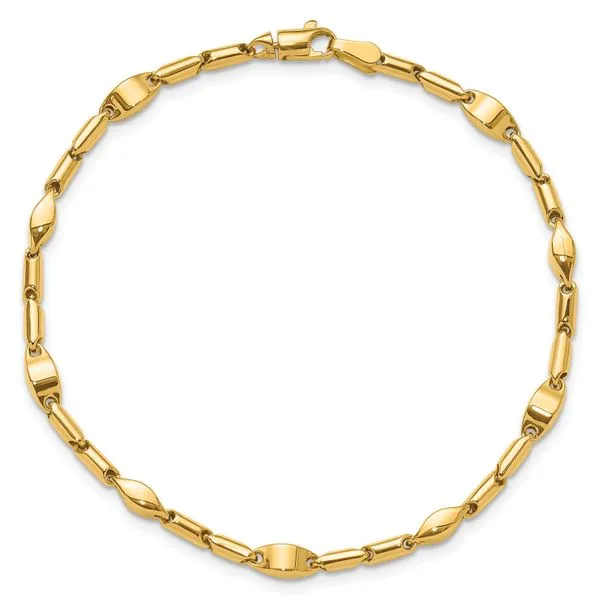 Leslie's 14K Polished Fancy Link Bracelet Image 4 Boyd Jewelers Wesley Chapel, FL