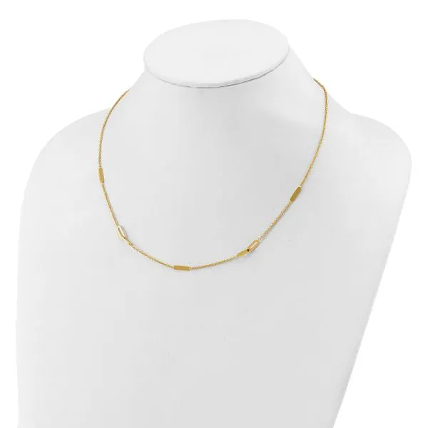 Leslie's 14K Polished Fancy Link with 2in ext. Necklace Image 3 J. West Jewelers Round Rock, TX