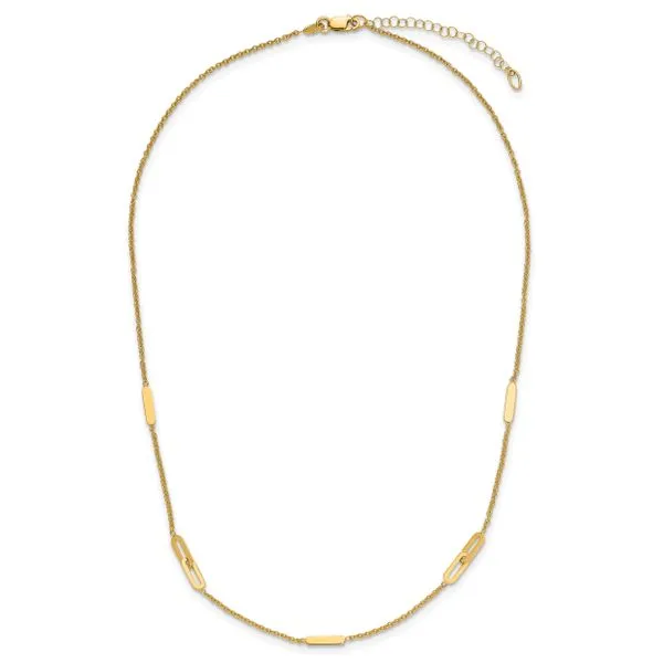 Leslie's 14K Polished Fancy Link with 2in ext. Necklace Image 4 J. West Jewelers Round Rock, TX