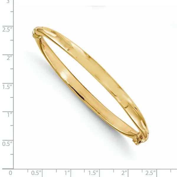 Leslie's 14K Polished Hinged Bangle Image 3 Spencer's Jewelers Athens, GA