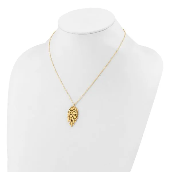 Leslie's 14K Polished Fancy with 2in ext. Necklace Image 3 J. West Jewelers Round Rock, TX