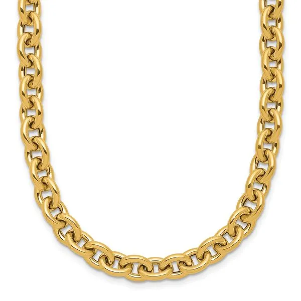 Leslie's 14K Polished Fancy Link Necklace Trenton Jewelers Ltd. Trenton, MI