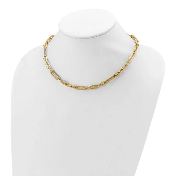 Leslie's 14K Polished Fancy Link Toggle Clasp Necklace Image 3 Johnson Jewellers Lindsay, ON