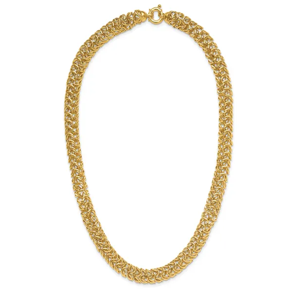 Leslie's 14K Polished Woven Link Necklace Image 4 Spath Jewelers Bartow, FL