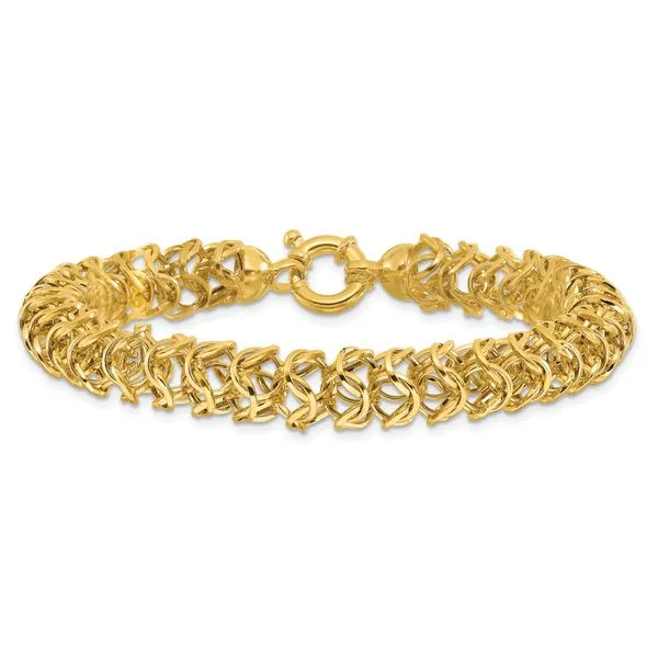 Leslie's 14K Polished Woven Link Bracelet Image 3 Spath Jewelers Bartow, FL