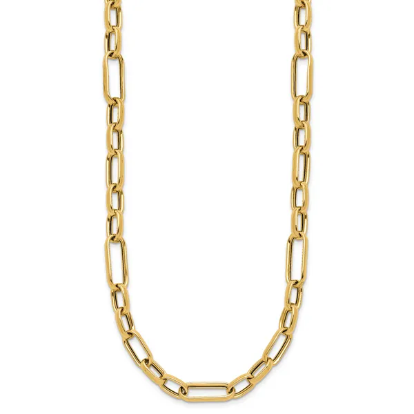 Leslie's 14K Polished Fancy Link Necklace Image 2 Diny's Jewelers Middleton, WI