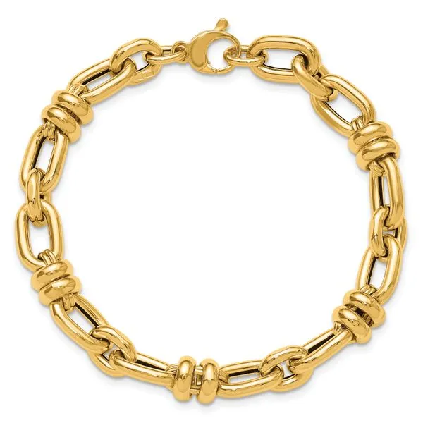 Leslie's 14K Polished Fancy Link Bracelet Image 4 Mitchell's Jewelry Norman, OK