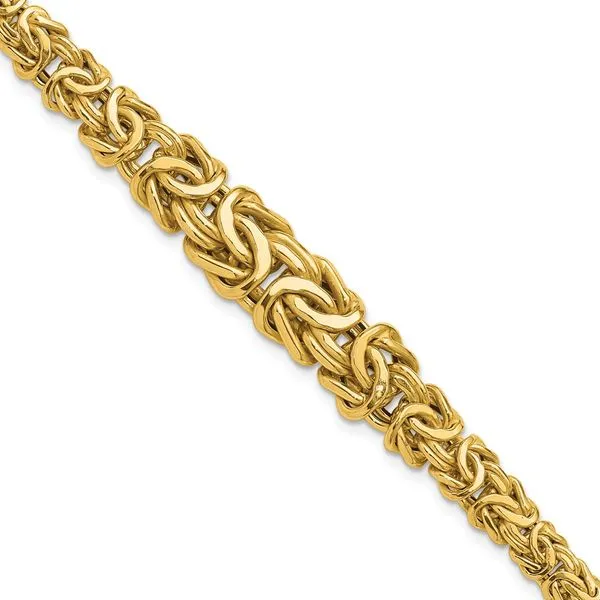 Leslie's 14K Polished Byzantine Graduated Bracelet Tidwells of Greenwood Greenwood, SC