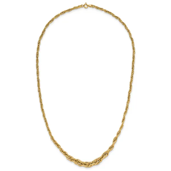 Leslie's 14K Polished Graduated Fancy Link Necklace Image 4 Johnson Jewellers Lindsay, ON
