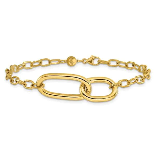 Leslie's 14K Polished Fancy Link Bracelet Image 3 Atlanta West Jewelry Douglasville, GA