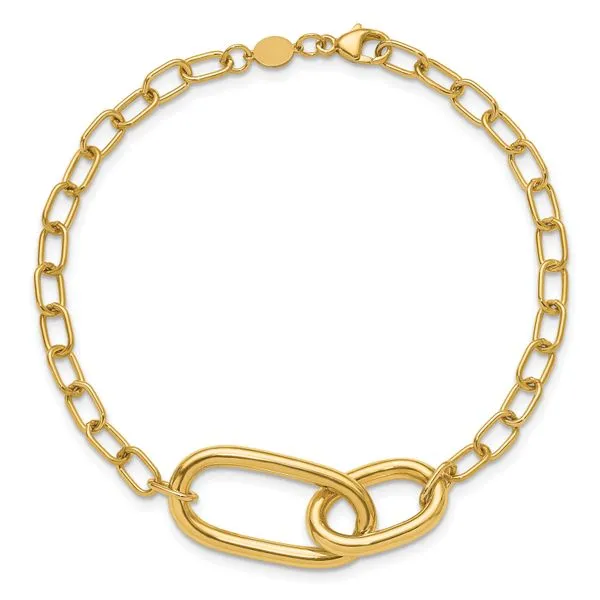 Leslie's 14K Polished Fancy Link Bracelet Image 4 Gaines Jewelry FLINT, MI