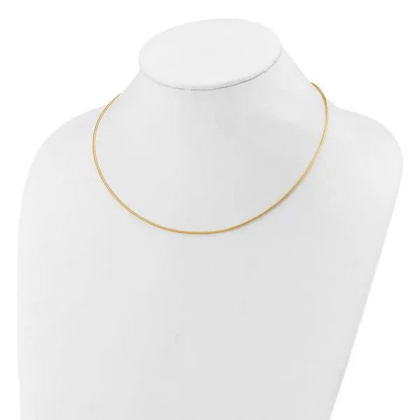 Leslie's 14K Two-tone Polished Reversible with 2in ext. Necklace Image 2 Valentine's Fine Jewelry Dallas, PA