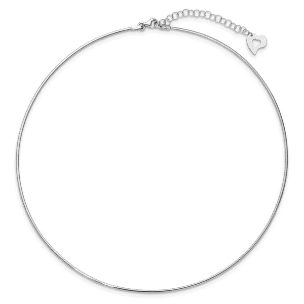 Leslie's 14K Two-tone Polished Reversible with 2in ext. Necklace Image 4 Valentine's Fine Jewelry Dallas, PA