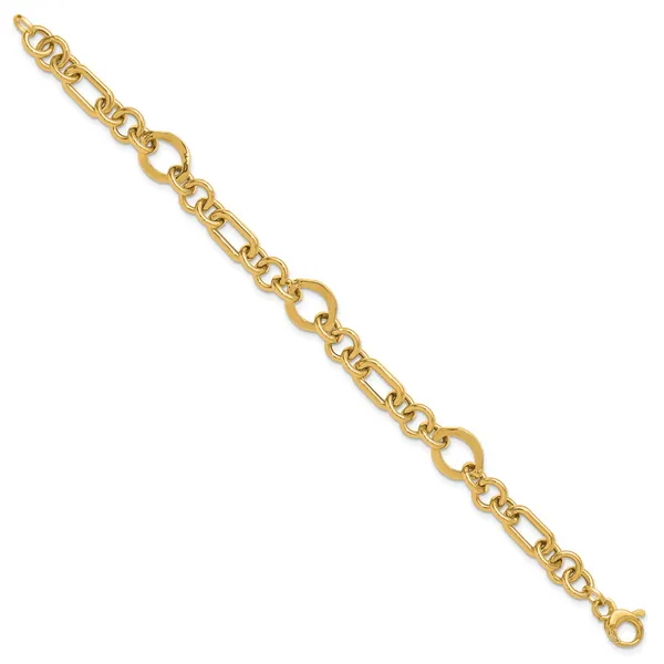 Leslie's 14K Polished Fancy Link Bracelet Image 2 Spath Jewelers Bartow, FL