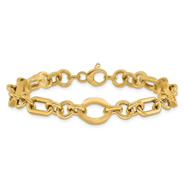 Leslie's 14K Polished Fancy Link Bracelet Image 3 Spath Jewelers Bartow, FL