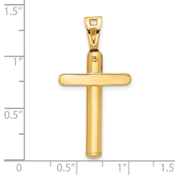Leslie's 14K Polished Cross Pendant Image 4 Leslie E. Sandler Fine Jewelry and Gemstones rockville , MD