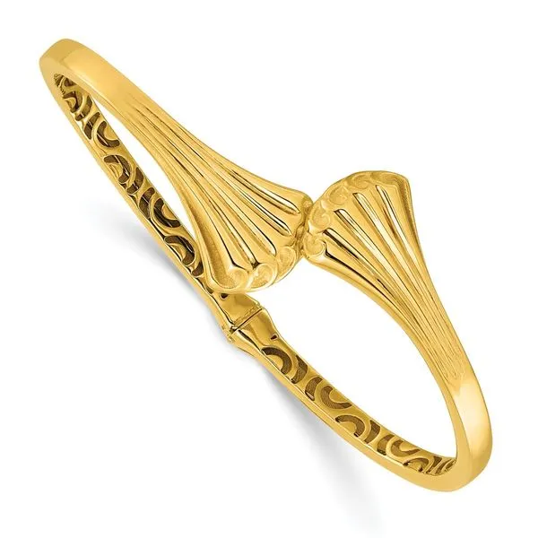 Leslie's 14K Polished Hollow Hinged Cuff Bangle Spath Jewelers Bartow, FL