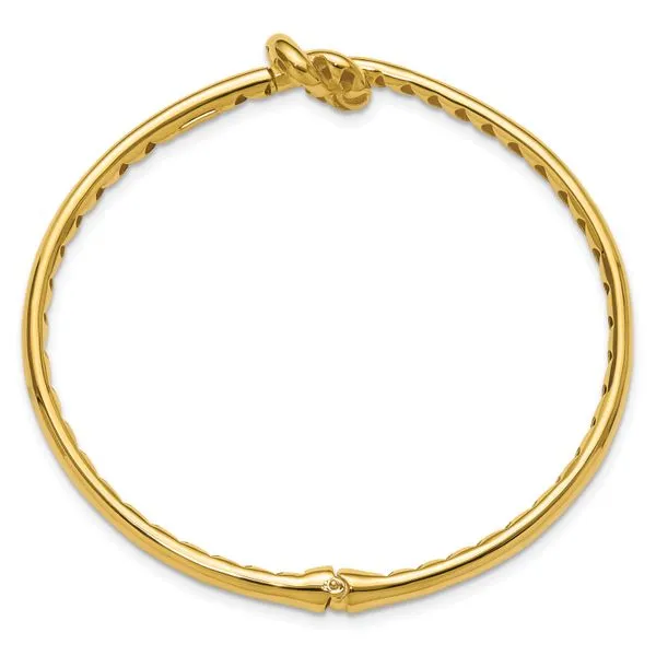 Leslie's 14K Polished Hollow Knot Hinged Bangle Image 2 Jimmy Smith Jewelers Decatur, AL