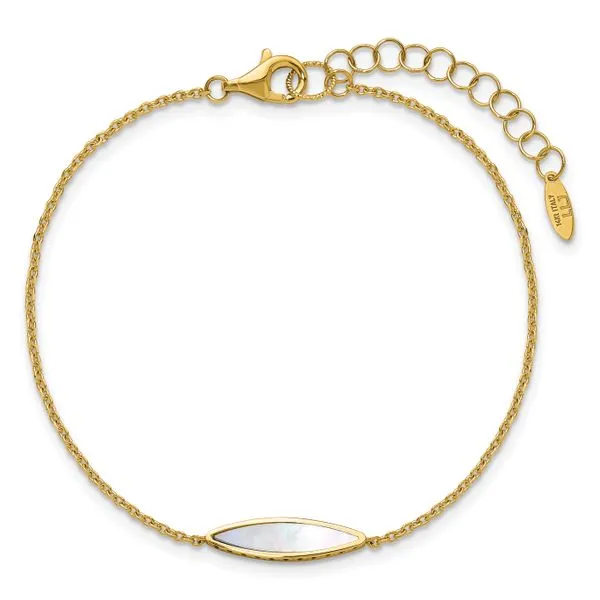 Leslie's 14K Polished Mother of Pearl w/1in ext. Bracelet Image 4 Trenton Jewelers Ltd. Trenton, MI