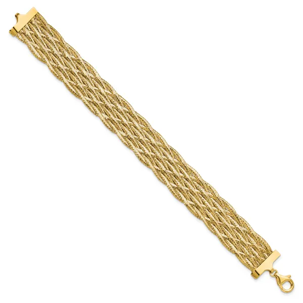 Leslie's 14K Polished Braided Mesh Bracelet Image 2 G.G. Gems, Inc. Scottsdale, AZ