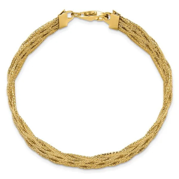 Leslie's 14K Polished Braided Mesh Bracelet Image 4 Jewelry Design Studio Jensen Beach, FL