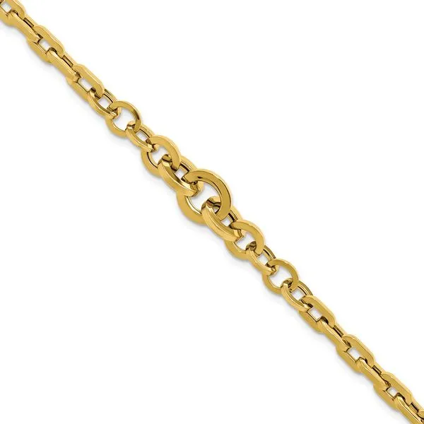 Leslie's 14K Polished Fancy Graduated Link Bracelet Jerald Jewelers Latrobe, PA