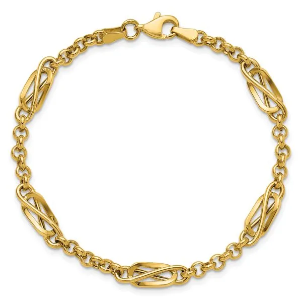 Leslie's 14K Polished Fancy Link Bracelet Image 4 G.G. Gems, Inc. Scottsdale, AZ