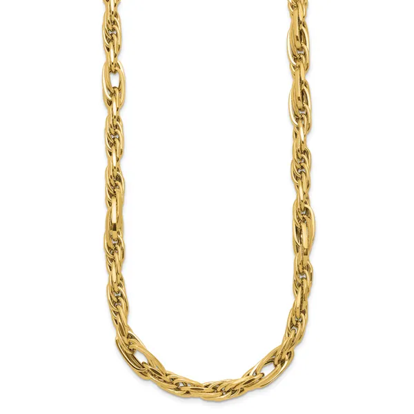 Leslie's 14K Polished Fancy Link Necklace Image 2 Diny's Jewelers Middleton, WI