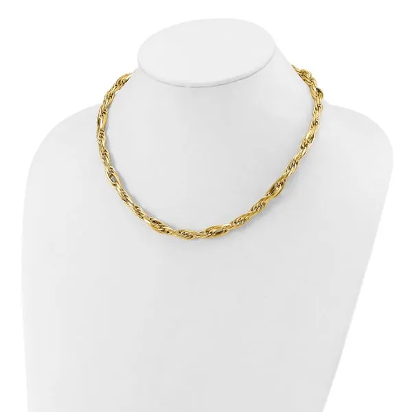Leslie's 14K Polished Fancy Link Necklace Image 3 J. Anthony Jewelers Neenah, WI