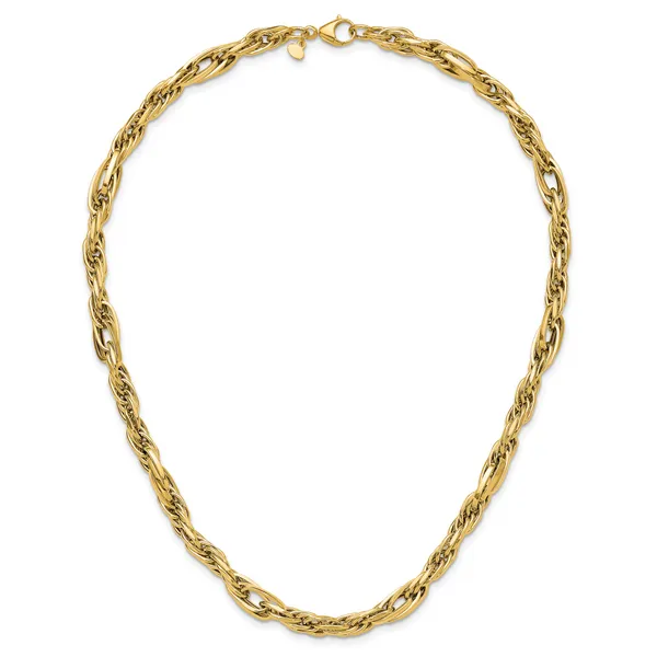 Leslie's 14K Polished Fancy Link Necklace Image 4 Graham Jewelers Wayzata, MN