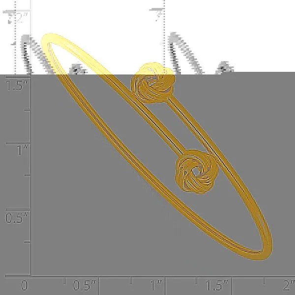 Leslie's 14K Polished Knot Flexible Bypass Bangle Image 3 John E. Koller Jewelry Designs owasso, OK