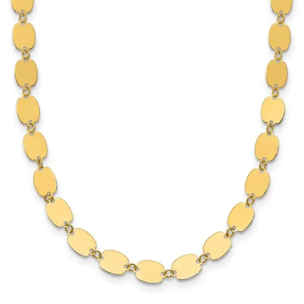 Leslie's 14K Polished Fancy Mirror Link Necklace Atlanta West Jewelry Douglasville, GA