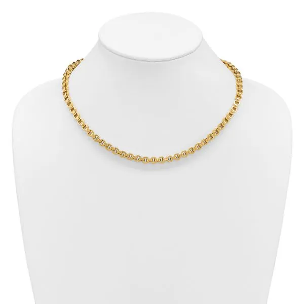 Leslie's 14K Polished Fancy Link Necklace Image 3 Thomas A. Davis Jewelers Holland, MI