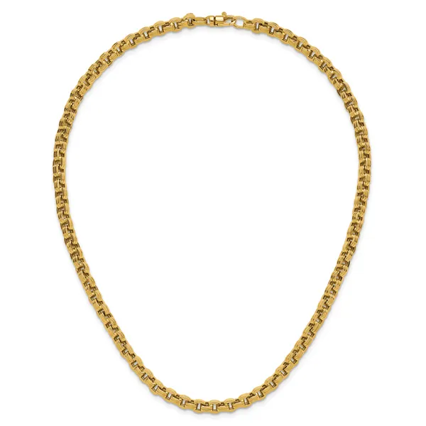 Leslie's 14K Polished Fancy Link Necklace Image 4 Thomas A. Davis Jewelers Holland, MI