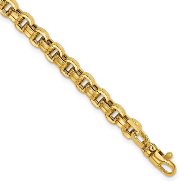 Leslie's 14K Polished Fancy Link Bracelet Valentine's Fine Jewelry Dallas, PA