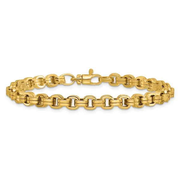 Leslie's 14K Polished Fancy Link Bracelet Image 3 Valentine's Fine Jewelry Dallas, PA