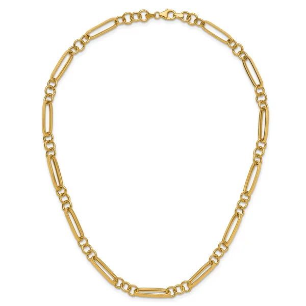 Leslie's 14K Polished Fancy Link Necklace Image 4 Albert's Jewelers Kingsland, GA