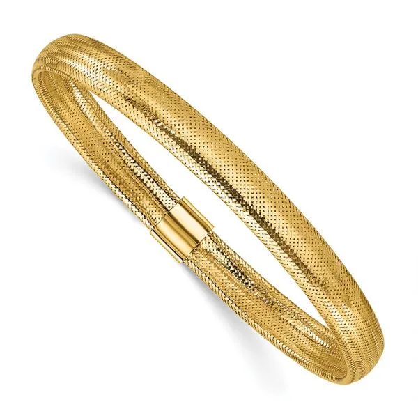 Leslie's 14K Polished Stretch Slip on Bracelet Diny's Jewelers Middleton, WI