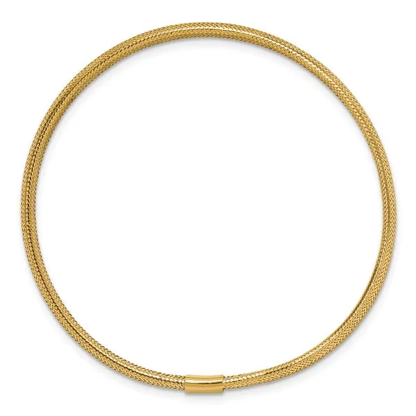 Leslie's 14K Polished Stretch Slip on Bracelet Image 2 Atlanta West Jewelry Douglasville, GA