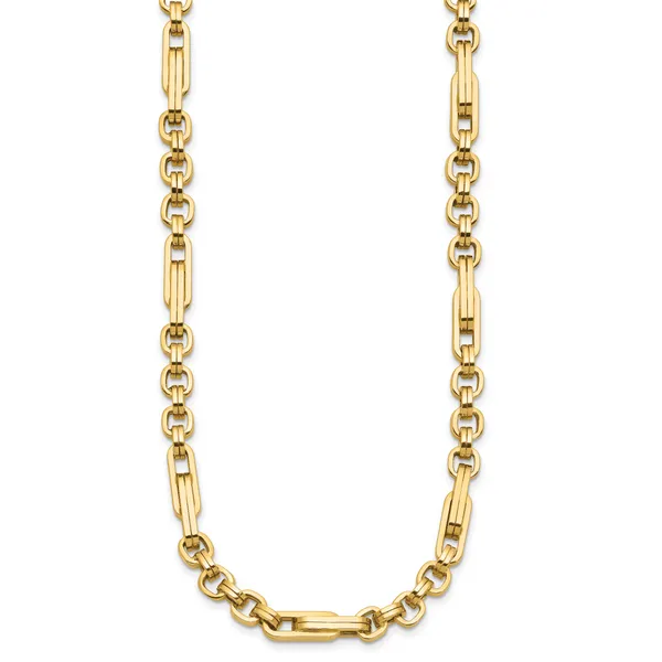 Leslie's 14K Polished Fancy Link Necklace Image 2 J. Garett Jewelers Wilmington, NC