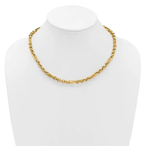 Leslie's 14K Polished Fancy Link Necklace Image 3 Jimmy Smith Jewelers Decatur, AL