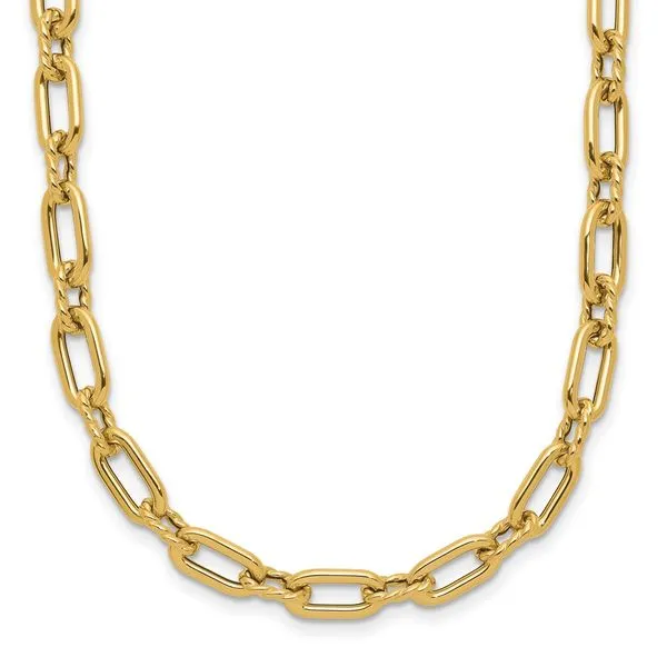 Leslie's 14K Polished and Twisted Fancy Toggle Necklace Grayson & Co. Jewelers Iron Mountain, MI