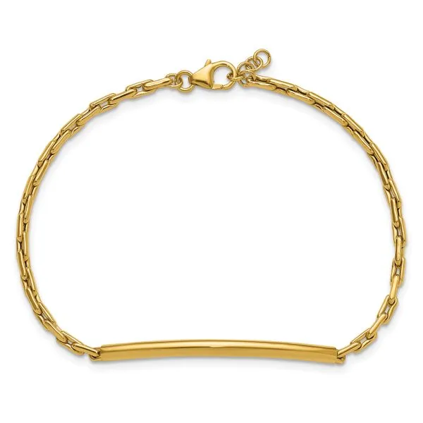 Leslie's 14K Polished Bar Link w/.25in ext. Bracelet Image 4 Jim's Jewelers Tyler, TX
