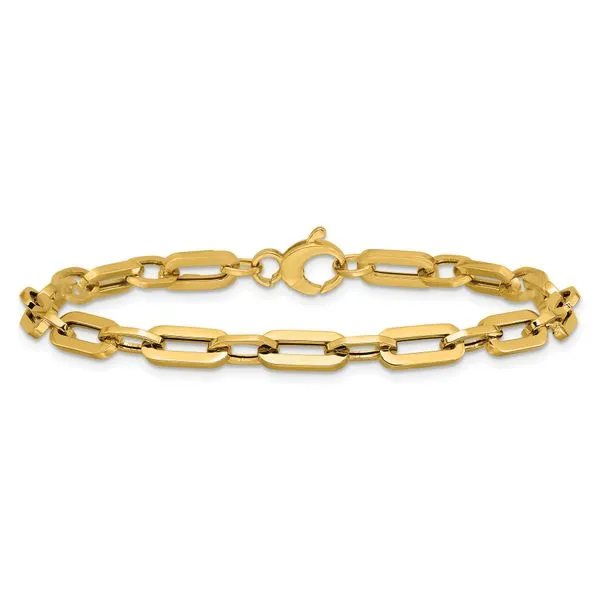 Leslie's 14K Polished Fancy Link Bracelet Image 3 Jim's Jewelers Tyler, TX