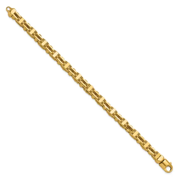 Leslie's 14K Polished Fancy Link Men's Bracelet Image 2 Spath Jewelers Bartow, FL