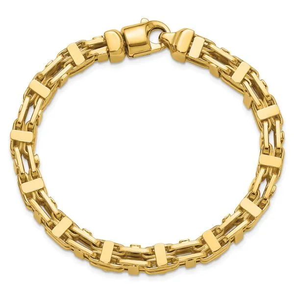 Leslie's 14K Polished Fancy Link Men's Bracelet Image 4 Jewelry Design Studio Jensen Beach, FL