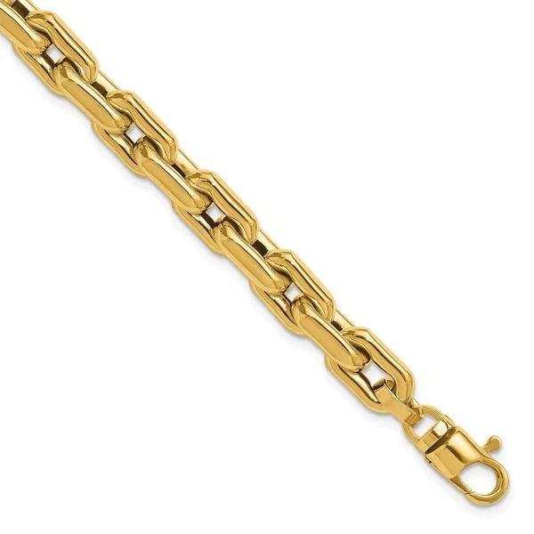 Leslie's 14K Polished Fancy Link Men's Bracelet Michael's Jewelry North Wilkesboro, NC