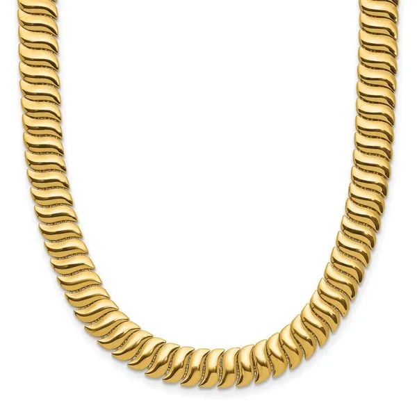 Leslie's 14K Polished Fancy Link Necklace Gaines Jewelry FLINT, MI